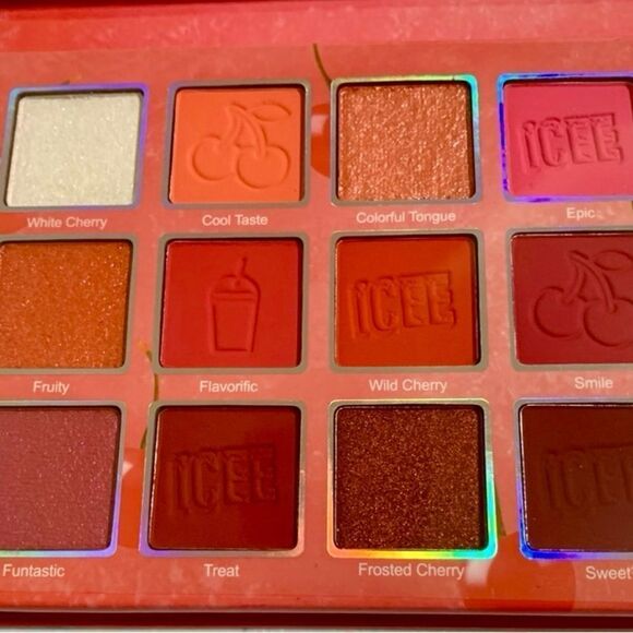 NIB Glamlite ICEE Eyeshadow Palette - Red and Pink Shades - Picture 4 of 16